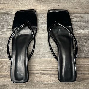 Kitten Heeled Thong Sandals